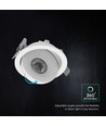 V-Tac 12W LED COB Downlight CCT - IP44, Cree Chip, Weiß