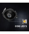 V-Tac 18W LED Downlight - IP44, CCT, Cree Chip, Schwarz
