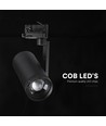 V-Tac 30W 3-Phasen Zoom LED-Schienenspot - CCT, 25°-50°, schwarz