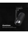 V-Tac 30W 3-Phasen Zoom LED-Schienenspot - CCT, 25°-50°, schwarz