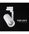 V-Tac 30W 3-Phasen CCT LED Schienenstrahler - Zoombar 25°-50°, weiß