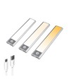 20cm 1,5W LED Schrankleuchte mit Sensor - Silber, wiederaufladbar, IP20