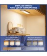 20cm 1,5W LED Schrankleuchte mit Sensor - Silber, wiederaufladbar, IP20