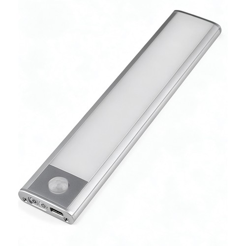 20cm 1,5W LED Schrankleuchte mit Sensor - Silber, wiederaufladbar, IP20