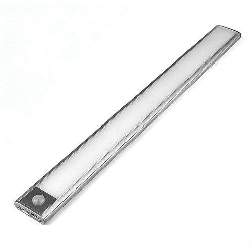 40cm 2W LED-Schrankleuchte mit Sensor - Silber, wiederaufladbar, IP20