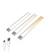 40cm 2W LED-Schrankleuchte mit Sensor - Silber, wiederaufladbar, IP20