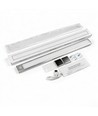 40cm 2W LED-Schrankleuchte mit Sensor - Silber, wiederaufladbar, IP20