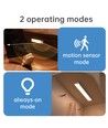 40cm 2W LED-Schrankleuchte mit Sensor - Silber, wiederaufladbar, IP20