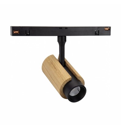 6W System Shift CCT Spot S Holz - 24°, schwarz, CCT-Schalter