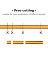 5m 8W/m COB-LED-Streifen Anycut RA90 - 24V DC, 400 LEDs pro Meter, 5mm breit, 1m Kabel