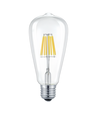 E27 6W LED Filamentlampe - ST64, 800lm, Klarglas, 2700K warmweiß
