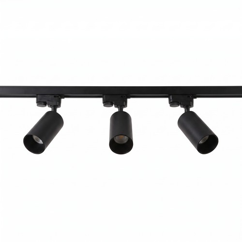 1-Phasen BASIC Schienensystem - 1m, Schwarz, 3-Spot, GU10, ohne Leuchtmittel
