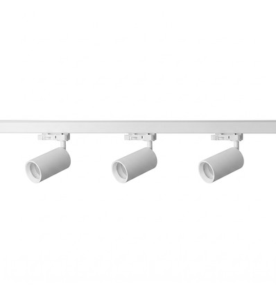 3-Phasen BASIC Schienensystem - 1m, Weiß, 3-Spot, GU10, ohne Leuchtmittel