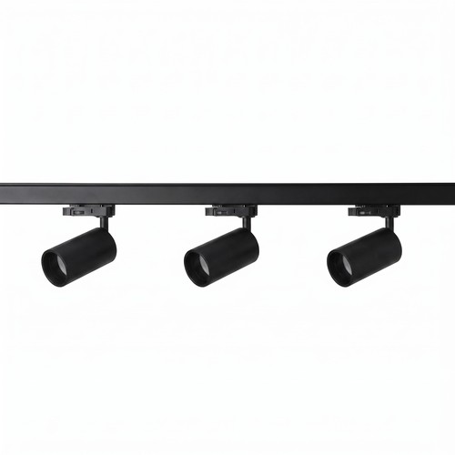 3-Phasen BASIC Schienensystem - 1m, Schwarz, 3-Spot, GU10, ohne Leuchtmittel