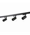 3-Phasen BASIC Schienensystem - 1m, Schwarz, 3-Spot, GU10, ohne Leuchtmittel