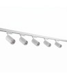 3-Phasen BASIC Schienensystem - 2m, Weiß, 5-Spot, GU10, ohne Leuchtmittel