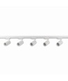 3-Phasen BASIC Schienensystem - 2m, Weiß, 5-Spot, GU10, ohne Leuchtmittel