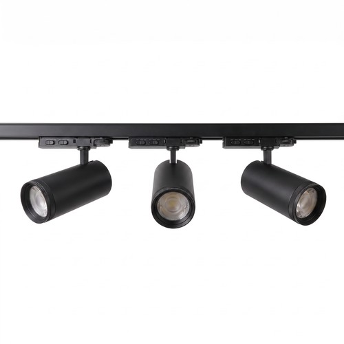 3-Phasen ZoomCCT Schienensystem - 1m, Schwarz, 3 Spots, inkl. Leuchtmittel