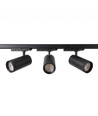 3-Phasen ZoomCCT Schienensystem - 1m, Schwarz, 3 Spots, inkl. Leuchtmittel