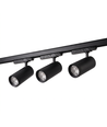 3-Phasen ZoomCCT Schienensystem - 1m, Schwarz, 3 Spots, inkl. Leuchtmittel