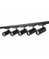 3-Phasen ZoomCCT Schienensystem - 2m, Schwarz, 5 Spots, inkl. Leuchtmittel