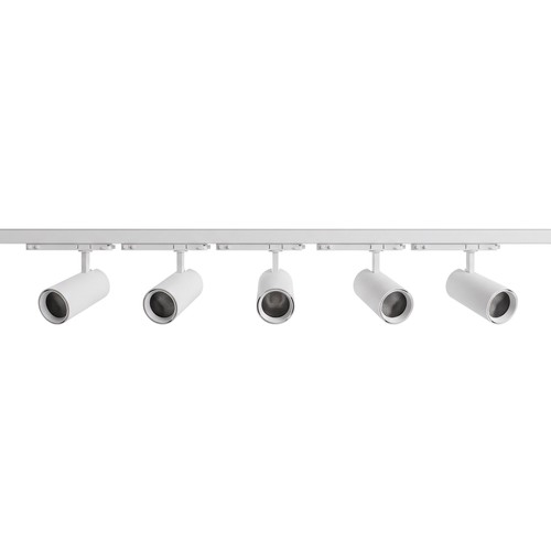 3-Phasen ProCCT Schienensystem - 2m, Weiß, 5 Spots, inkl. Leuchtmittel