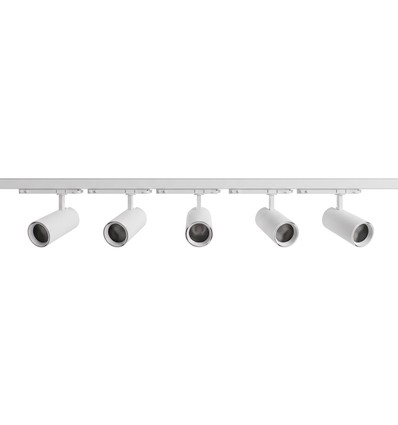 3-Phasen ProCCT Schienensystem - 2m, Weiß, 5 Spots, inkl. Leuchtmittel