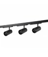 3-Phasen ProCCT Schienensystem - 1m, Schwarz, 3 Spots, inkl. Leuchtmittel