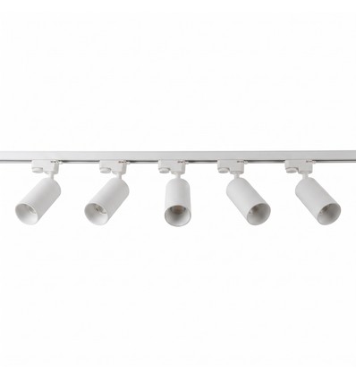 1-Phasen BASIC Schienensystem - 2m, Weiß, 5er-Spot, GU10, ohne Leuchtmittel