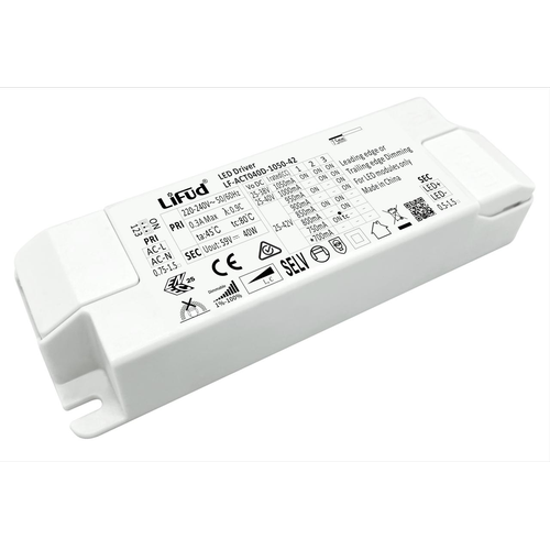 Lifud 40W / 700-1050mA dimmbarer LED-Treiber - 25-42V, Triac Phasenabschnitt, flimmerfrei