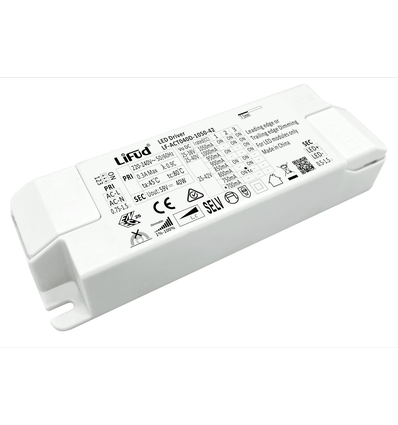 Lifud 40W / 700-1050mA dimmbarer LED-Treiber - 25-42V, Triac Phasenabschnitt, flimmerfrei
