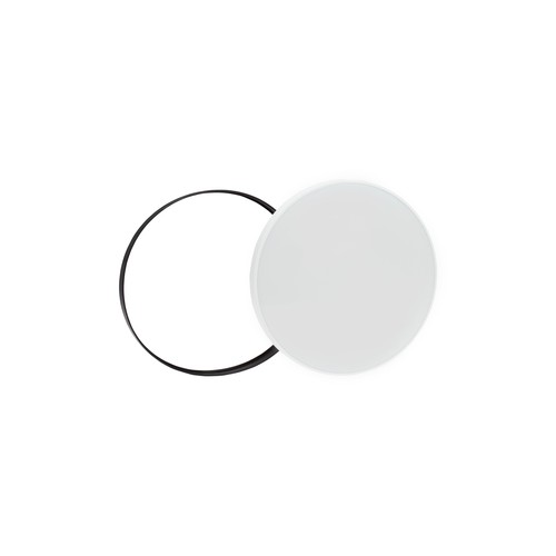 18W LED Deckenleuchte - Ø25cm, Höhe: 5,2cm, Weißer Rand, inkl. schwarzem Ring