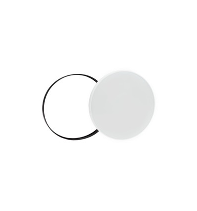 24W LED Deckenleuchte - Ø32cm, Höhe: 5,2cm, weißer Rand, inkl. schwarzem Ring