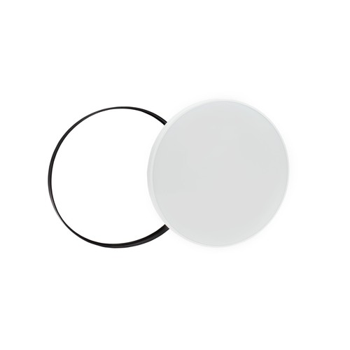 32W LED Deckenleuchte - Ø38cm, Höhe: 5,2cm, weißer Rand, inkl. schwarzem Ring