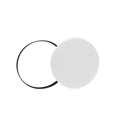 32W LED Deckenleuchte - Ø38cm, Höhe: 5,2cm, weißer Rand, inkl. schwarzem Ring