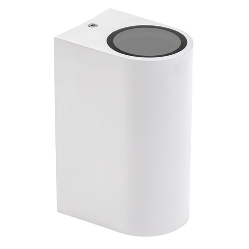 GU10 Wandleuchte mit Up/Down-Licht - IP54 Außenbereich, Weiß, Ohne Leuchtmittel