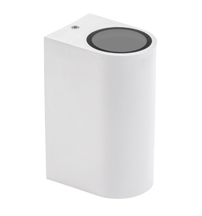 GU10 Wandleuchte mit Up/Down-Licht - IP54 Außenbereich, Weiß, Ohne Leuchtmittel