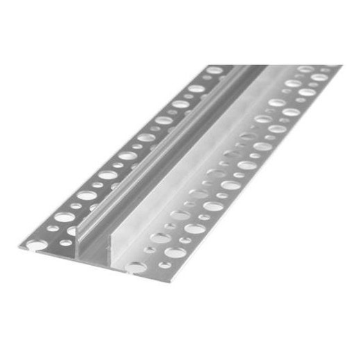 Aluprofil 13x13 für Fliesen - 2 Meter, Aluminium, inkl. milchweißem Abdeckung