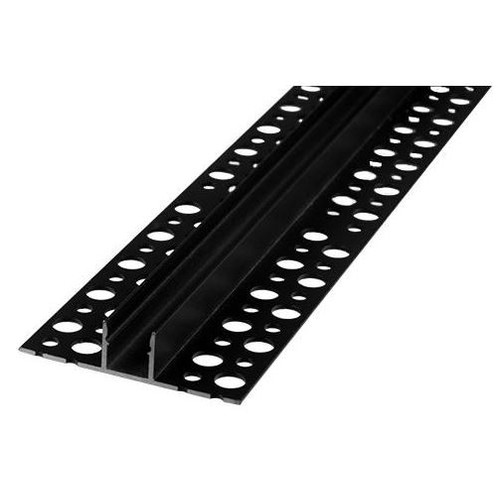 Aluprofil 13x13 für Fliesen - 2 Meter, schwarz, inkl. schwarzer Abdeckung