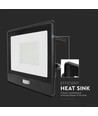 V-Tac 50W LED-Strahler mit Sensor - Samsung LED-Chip