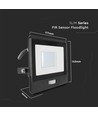 30W LED-Fluter mit Sensor - Samsung LED-Chip