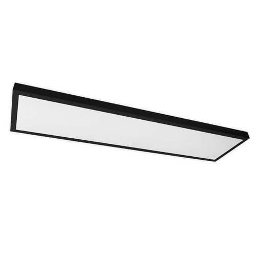 120x30 LED-Panel, 60W - 80lm/W, eingebaut in schwarzem Rahmen