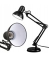 Klassische schwarze Architektenlampe - Inkl. Fuß und Tischklemme, E27 Fassung, ohne Leuchtmittel