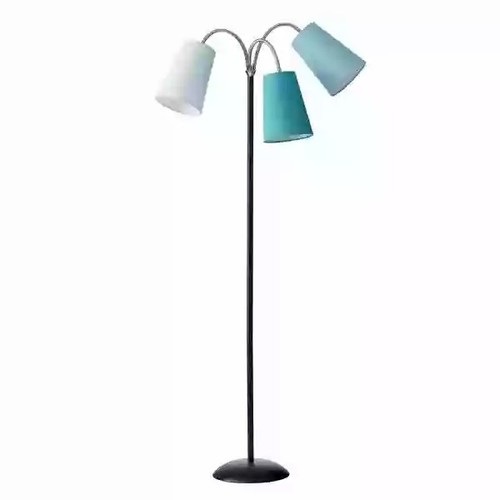 E14 Salsa Stehlampe von Nielsen Light in Schwarz, Aqua und Hellblau
