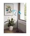 E14 Salsa Stehlampe von Nielsen Light in Schwarz, Aqua und Hellblau