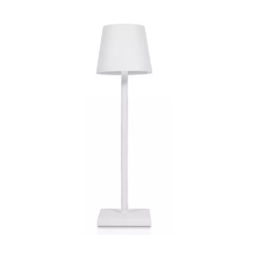 Wiederaufladbare LED-Tischlampe Innen/Außen - Weiß, IP54 Außenbereich, Touch dimmbar