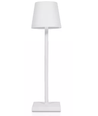 Wiederaufladbare LED-Tischlampe Innen/Außen - Weiß, IP54 Außenbereich, Touch dimmbar