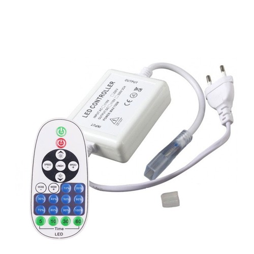 RF kabelloser Timer + Dimmer mit Fernbedienung - Inkl. Endkappe, für 230V (Typ X-2), Speicherfunktion, max. 50 m
