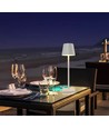 Wiederaufladbare LED-Tischlampe Innen/Außen - Weiß, IP54 Außenbereich, Touch dimmbar