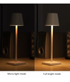 Wiederaufladbare LED-Tischlampe Innen/Außen - Weiß, IP54 Außenbereich, Touch dimmbar